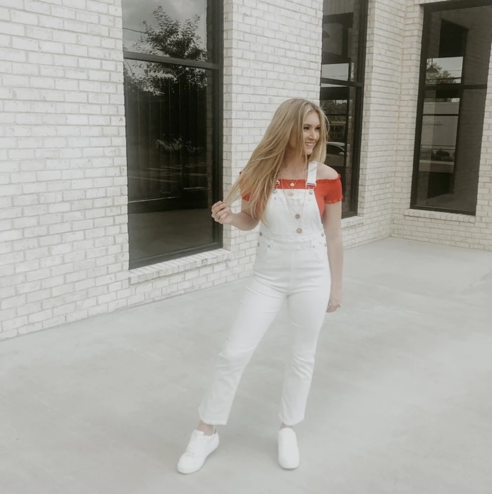 NO LIMITS WHITE DENIM OVERALLS